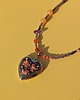 naszyjniki - inne Ręcznie haftowany otwieranywisiorek, naszyjnik z kamieniami naturalnymi 4