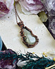 wisiory Miedziany wisiorek wire wrapping z serafinitem aqua 2