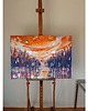 obrazy Obraz ręcznie malowany na płótnie 70x100 cm - Błysk zachodu 6