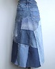 spódnice midi Patchworkowa spódnica jeans r.40 3