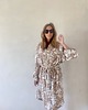 szlafroki damskie Szlafrok narzutka kimono w kontrastujący wzór kwiatowy 3