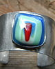 bransoletki wire wrapping Portret marchwi  - BRANSOLETA MANKIET - CUFF 2