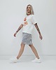 t-shirt damskie Bawełniany t-shirt o swobodnym kroju z modnym printem 1