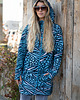 bluza z kapturem damska Wild Zebra Long Green 3