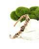 bransoletki wire wrapping Bransoleta mankietowa  z turmalinem 8