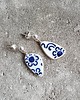 kolczyki ceramiczne Kolczyki ceramiczne w kobaltowe kwiaty 1