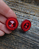 kolczyki soutache Czerwono-bordowe kolczyki soutache 3