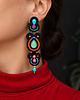 kolczyki soutache Długie etniczne kolczyki soutache 1
