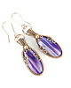 kolczyki wire wrapping Kolczyki z fioletowymi agatami 5