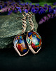 kolczyki wire wrapping Kolczyki z kolorowymi agatami 2