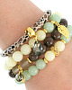 bransoletki z kamieni naturalnych Sawanna 4 - brown,green & light yellow. 1
