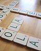 napisy dekoracyjne i tabliczki Kostki SCRABBLE duże 15x15cm -zamów sobie słowa 5