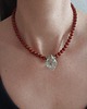 chokery Naszyjnik choker ROOTS jaspis czerwony, prasiolit, jaspis dalmatyński 2