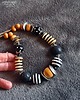 korale Biało-czarno-beżowy oryginalny naszyjnik mix w stylu boho handmade prezent 8