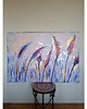 obrazy Obraz ręcznie malowany na płótnie 70x100 cm - Zimowy zachód słońca 1