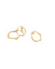 kolczyki pozłacane Kolczyki złote WAVES Circle asymmetrical / gold earrings 4