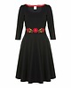 sukienki midi damskie Sukienka Folk 09 czarna 1