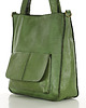 torby na ramię Torebka damska shopper A4 skóra naturalna - jasna zielona 2