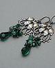 kolczyki wire wrapping Zielone pnącze  vol. 10 - kolczyki 2