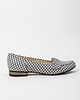 baleriny damskie SKÓRZANE BALERINKI ZAPATO 025 SZARE KWADRATY 1