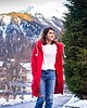 bluza z kapturem damska Bluza rozpinana Luzak Czerwony 2