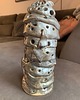 dekoracje świąteczne Ceramiczna choinka lampion SILVER 2