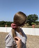 gumki do włosów Różowa gumka do włosów scrunchie Candy z organzy 3