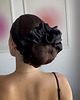 gumki do włosów Gumka do włosów czarna Scrunchie Maxi Black Pearl 1
