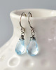 kolczyki z kamieniami Topaz niebieski krople - srebrne kolczyki 1