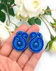 kolczyki soutache Mila kolczyki sutasz sztyfty turkusowe z kulkami agatu brazylijskiego 1