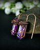 kolczyki wire wrapping Kolczyki wire wrapping z kwarcem tytaowym 6