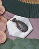 wisiory Miedziany wisiorek wire wrapping z edulitem #460 3