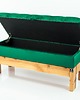 ławki 130 cm Kufer pikowany welur butelkowa zieleń 3