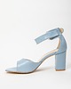 sandały i klapki damskie SANDAŁKI NA SŁUPKU - SKÓRA NATURALNA - MODEL 348 - KOLOR BABY BLUE 8