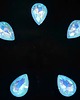 biżuteria różna Tunele do uszu łezki 10-100mm ze szklanym kryształkiem #068 Aquamarine AB 2