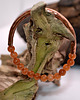 bransoletki - inne Bransoletka miedziana handmade z koralikami: sun stone 2