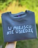 bluzy dla dziewczynki Bluza dziecięca W MIEJSCU NIE USIEDZĘ - szara 2