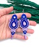 kolczyki soutache Kolczyki sutasz chabrowo lawendowe kolorowe Margo długie romantyczne 1