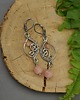 kolczyki wire wrapping Długie kolczyki kamień słoneczny wire wrapping 2