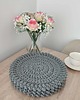 podkładki do kuchni Podkładka szydełkowa okrągła ze sznurka bawełnianego 32cm 1