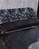 ławki Ławka ławeczka Butique czarna złota motyw liści palmy aksamitna 130cm 1