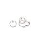 kolczyki srebrne Kolczyki srebrne WAVES Circle asymmetrical / silver earrings 3