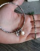 bransoletki srebrne Zestaw bransolet z zawieszkami - srebro i perła 3