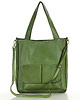 torby na ramię Torebka damska shopper A4 skóra naturalna - jasna zielona 4