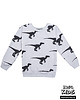bluzy dla chłopców Szara Bluza w Dinozaury HRSQ KIDS 1