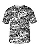 t-shirt damskie Damski T-shirt DR.CROW Black and White Graffiti 1