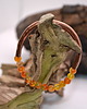bransoletki - inne Bransoletka miedziana handmade z koralikami: agat 2