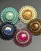 broszki Fleur de bronzite, broszka z bronzytem, beading 6