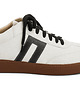 sneakersy damskie Sneakersy skórzane -  złamana biel/czarny   (7193) 3