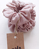 gumki do włosów 100% len, 3 scrunchies old rose 1